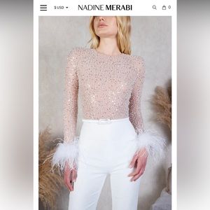 NADINE MERABI Amelia White Jumpsuit